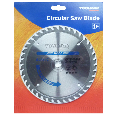 TCT Circular Saw Blade 184mm x 30mm x 20T Professional Toolpak 